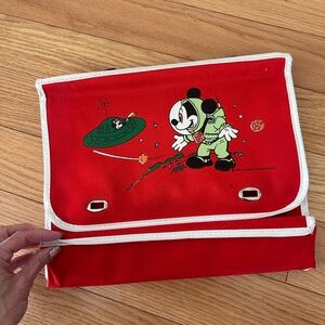 Vintage Disney Mickey Mouse astronaut book bag